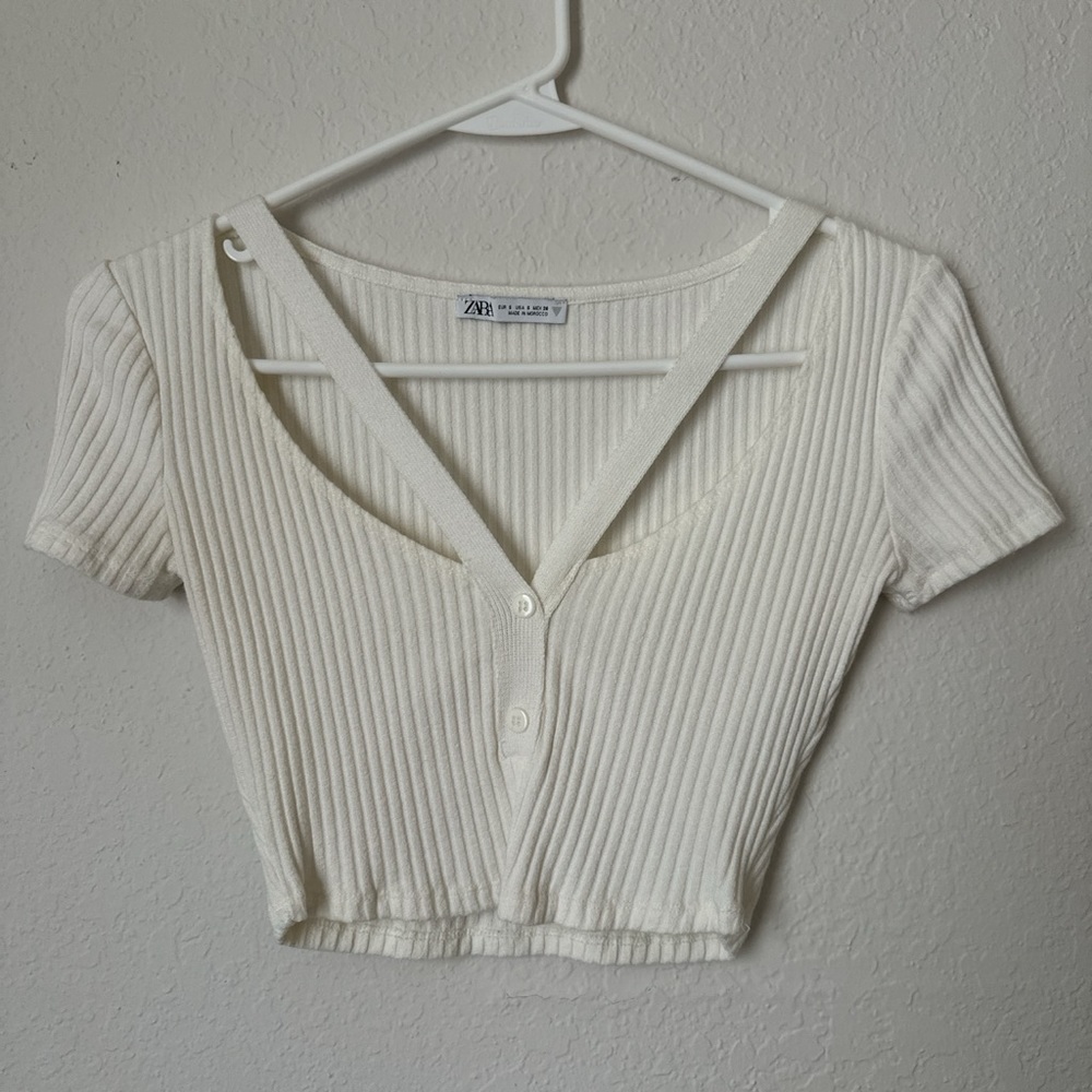 Zara ribbed crop top